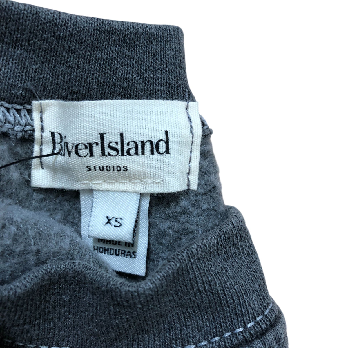 River Island Limon Sweatshirt XS Women's Graphic Printed Cotton Blend Charcoal