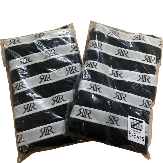River Island Girls Briefs Size 5-6 Years Soft Cotton Black Underwear 10 Pairs