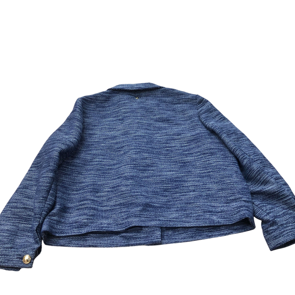 Stylish Jacket Women's Blue Textured Design With Buttons UK18