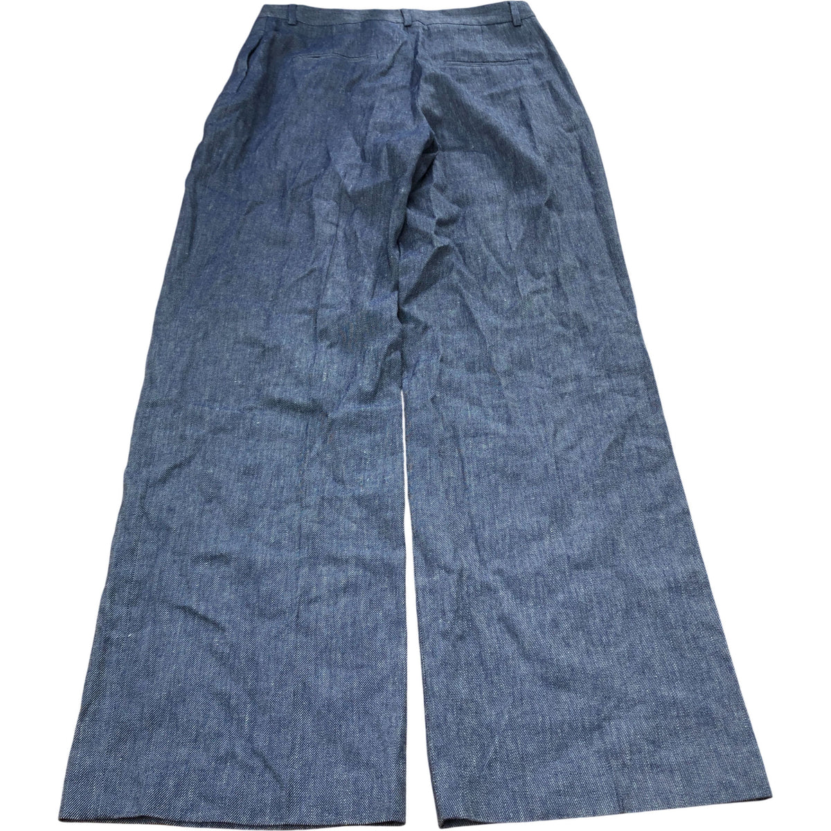 Baukjen Linen Blend Trousers UK Size 12 Women's Casual Blue Summer Style