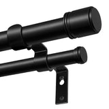 HOTOZON 1" Heavy Duty 32-86 Inch Curtain Rod Adjustable Black Hardware Set