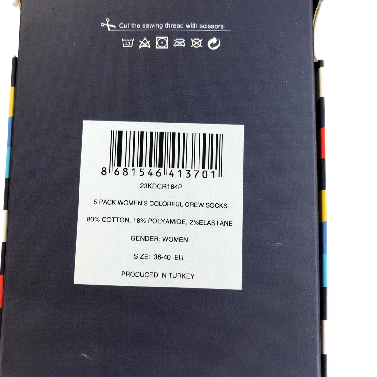The Socks Company Women's 5 Pack Colourful Crew Socks Size UK 3.5-7