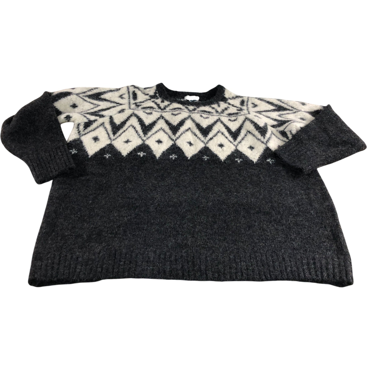 Black Fairisle Jumper UK24 Women's