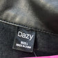 Dazy Black Vegan Leather Cropped Jacket Size L