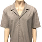 River Island Button Up Shirt Men's Short Sleeve Check Pattern Size XXL Grey