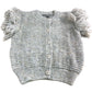 River Island Women's XS Button Cardigan Grey Frill Detail