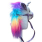 Unicorn Hobby Horse Plush Ride On Toy Rainbow Mane