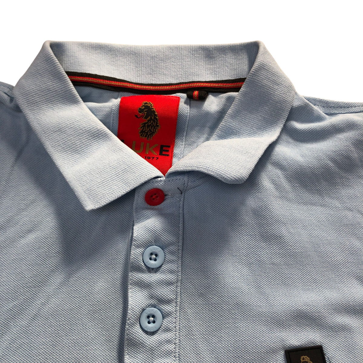 Luke 1977 Polo Shirt Men's Size XL Light Blue Cotton Short Sleeve