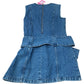 River Island Denim Dress Size 14 Women's Sleeveless Fit and Flare Blue Casual