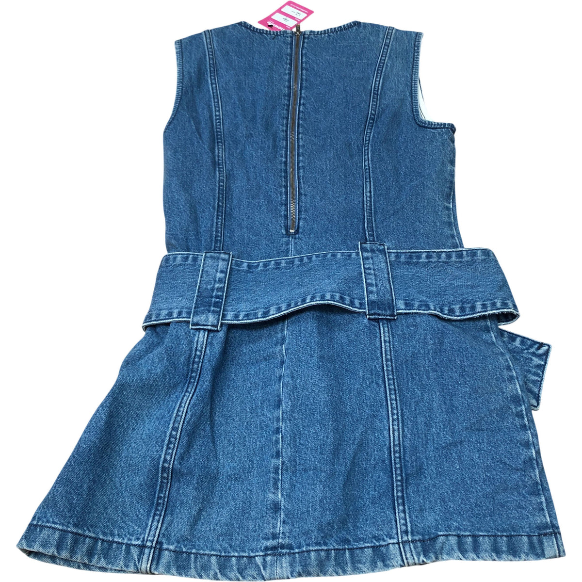 River Island Denim Dress Size 14 Women's Sleeveless Fit and Flare Blue Casual