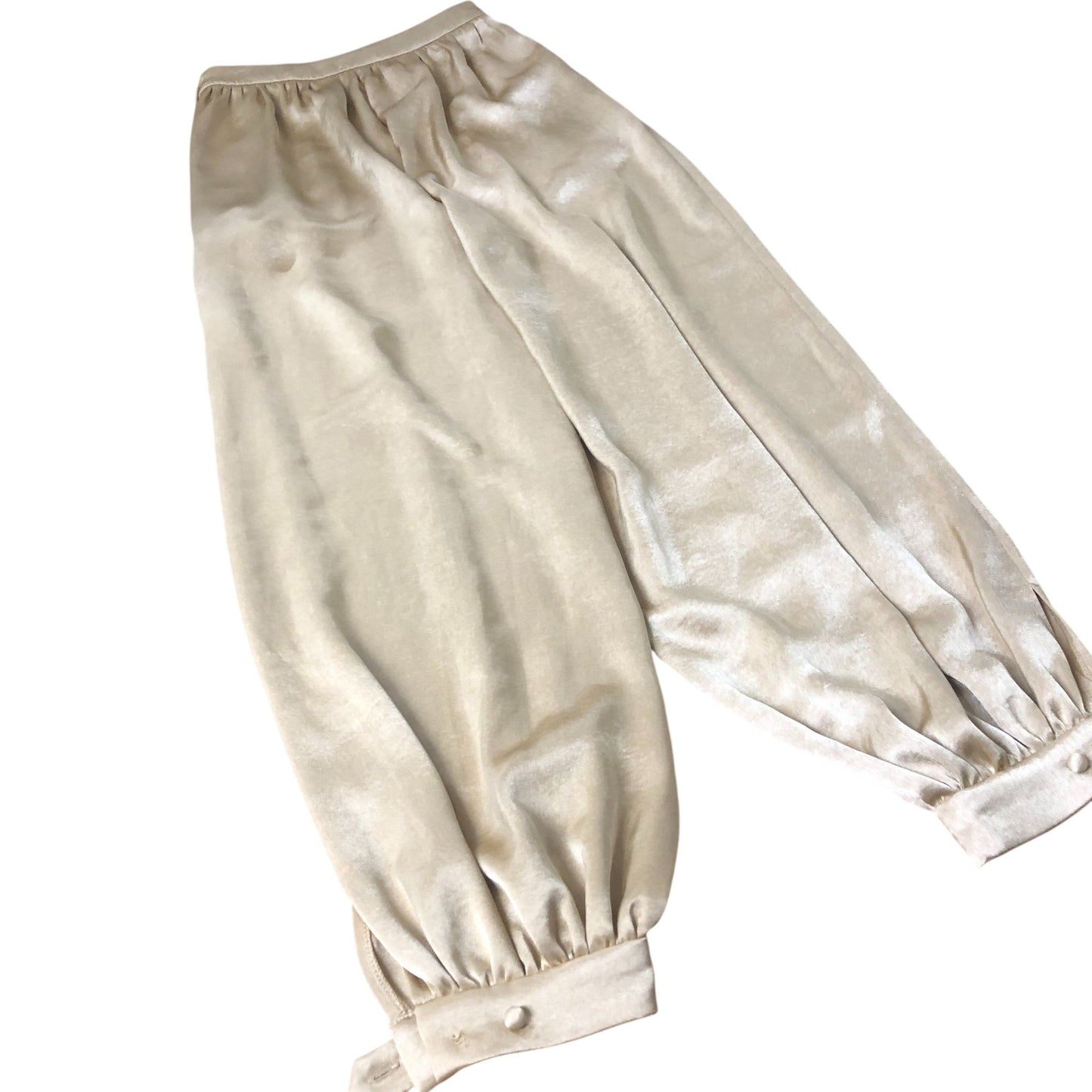 Wide Leg Trousers Women's Gold Velvet Soft Feel UK6 Regular