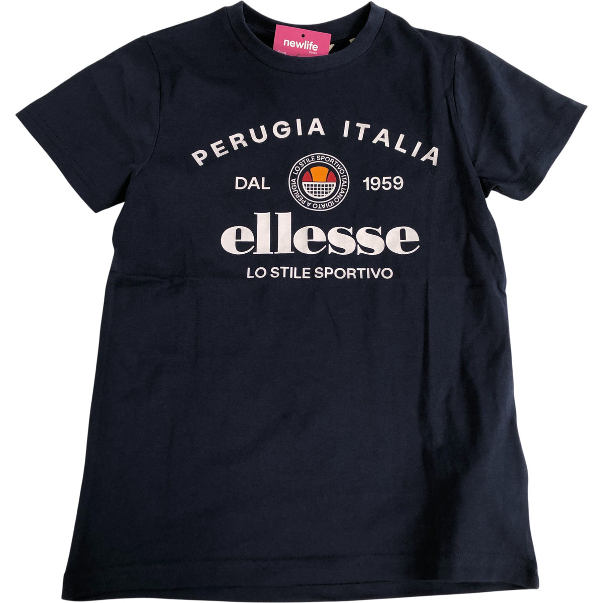 Ellesse Vincent T-Shirt Cotton Crew Neck Navy Casual Wear 8-9 Years