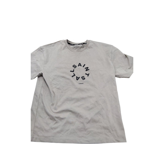 All Saints London T-Shirt Kids Age 12-13 Years Cream Short Sleeve Casual Top