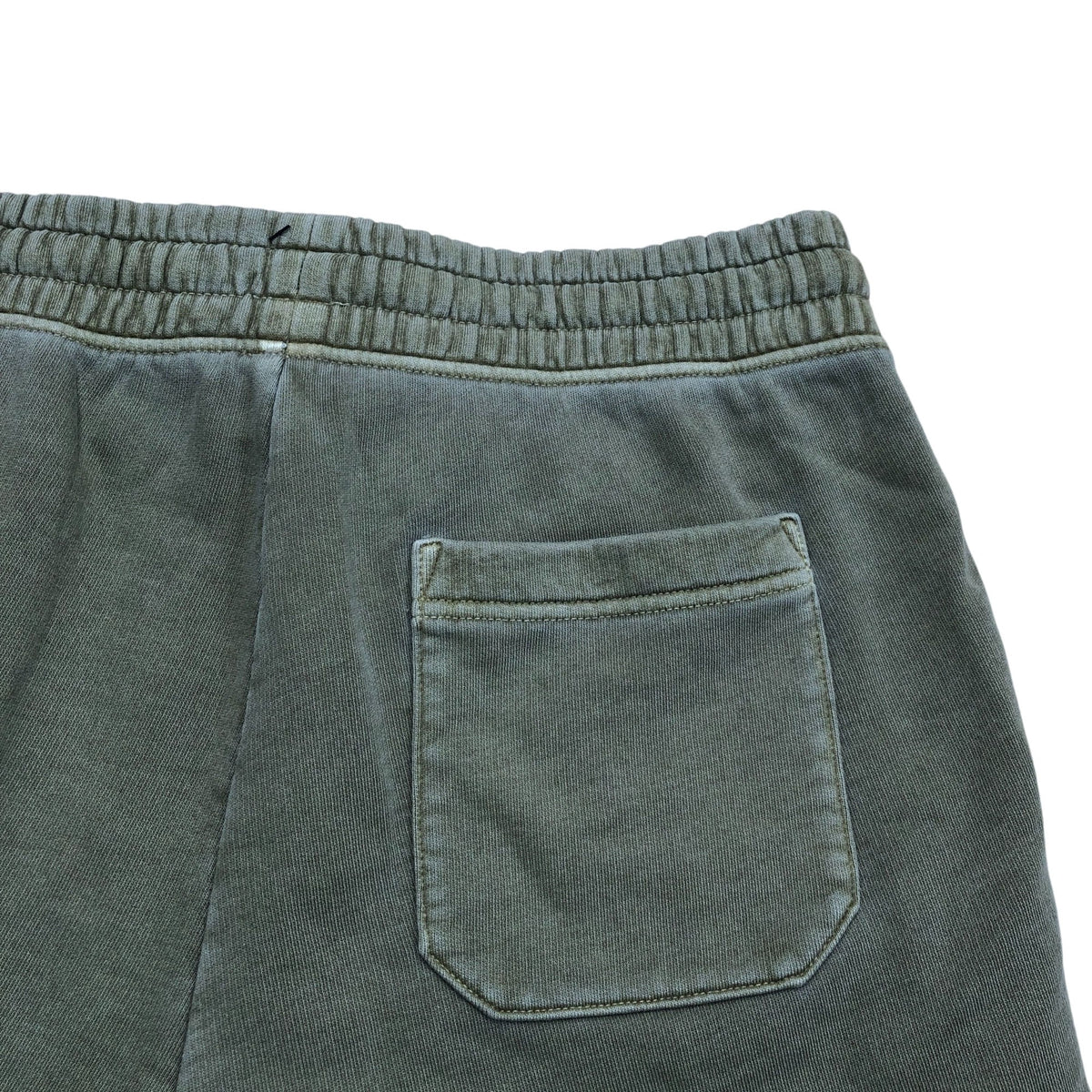 Olive Green Cotton Casual Elastic Waist Shorts Size M