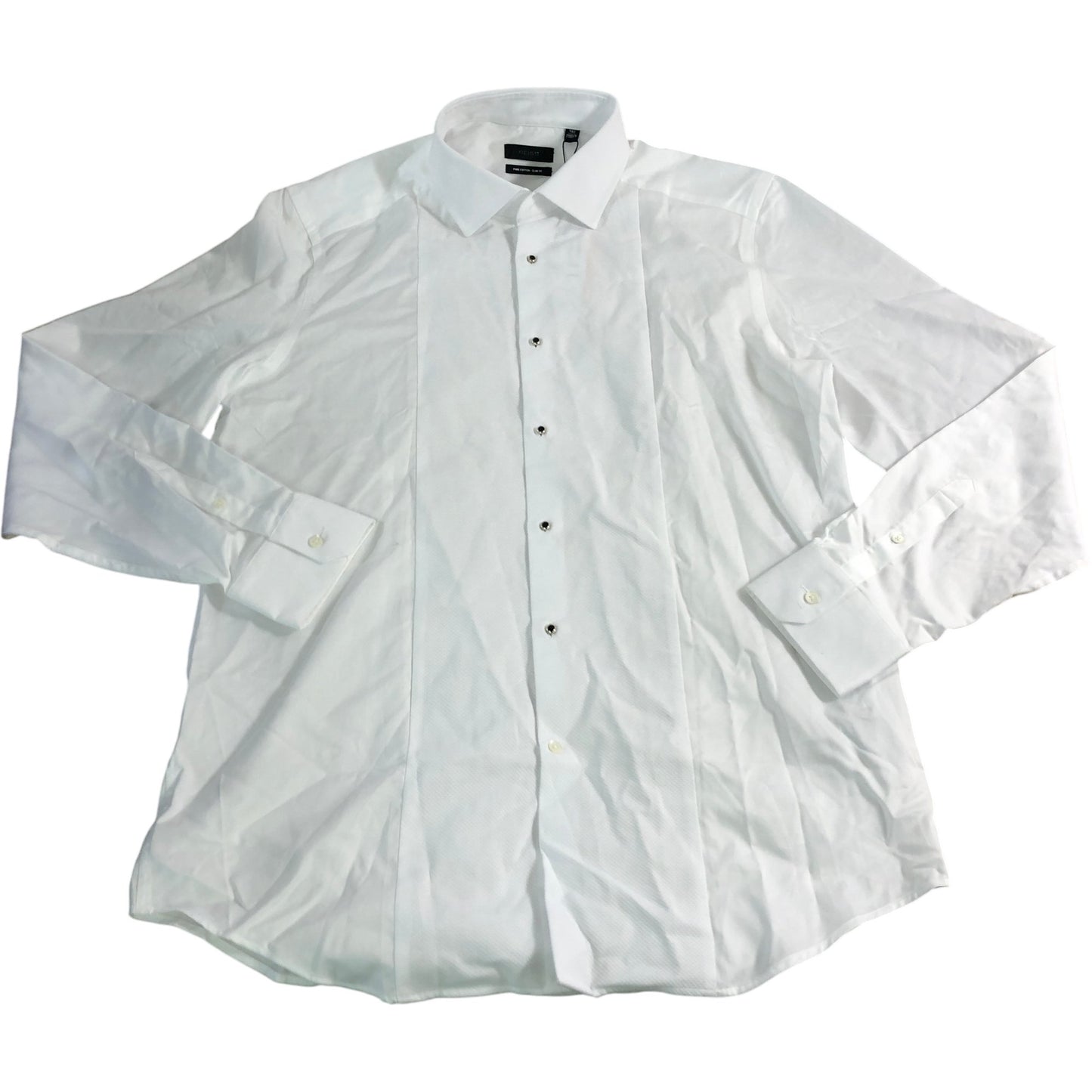 REISS Slim Fit White Shirt Men’s Long Sleeve Pure Cotton Formal Wear 16.5