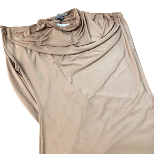 River Island Cowl Neck Top UK S Women's Nude Polyester Sleeveless Blouse