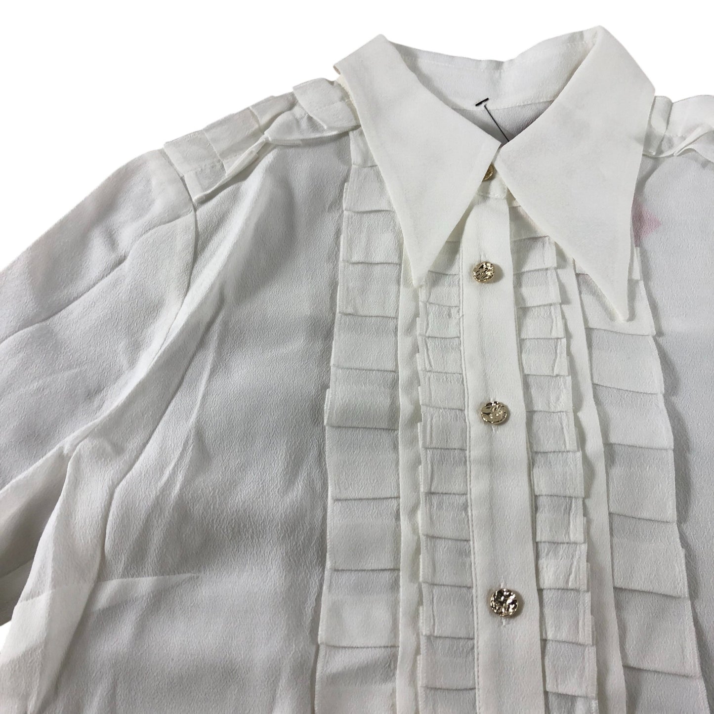 Branded White Long Sleeve Blouse - Size 6