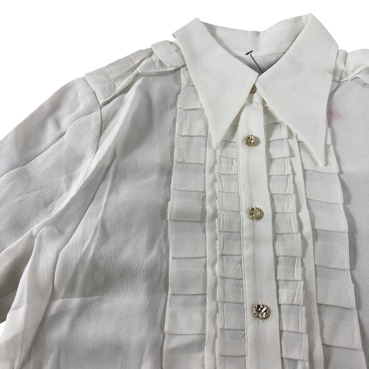 Branded White Long Sleeve Blouse - Size 6