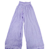 River Island Women's UK S Purple Lightweight Summer Pants with Smocked Waist