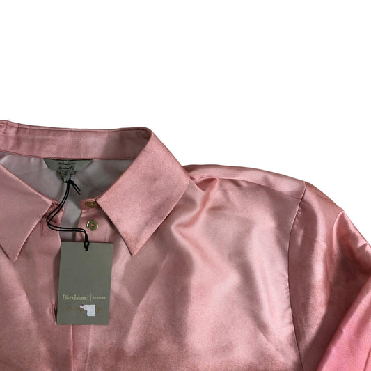 Rivers Island Women's Pink Gradient Button Down Shirt UK10
