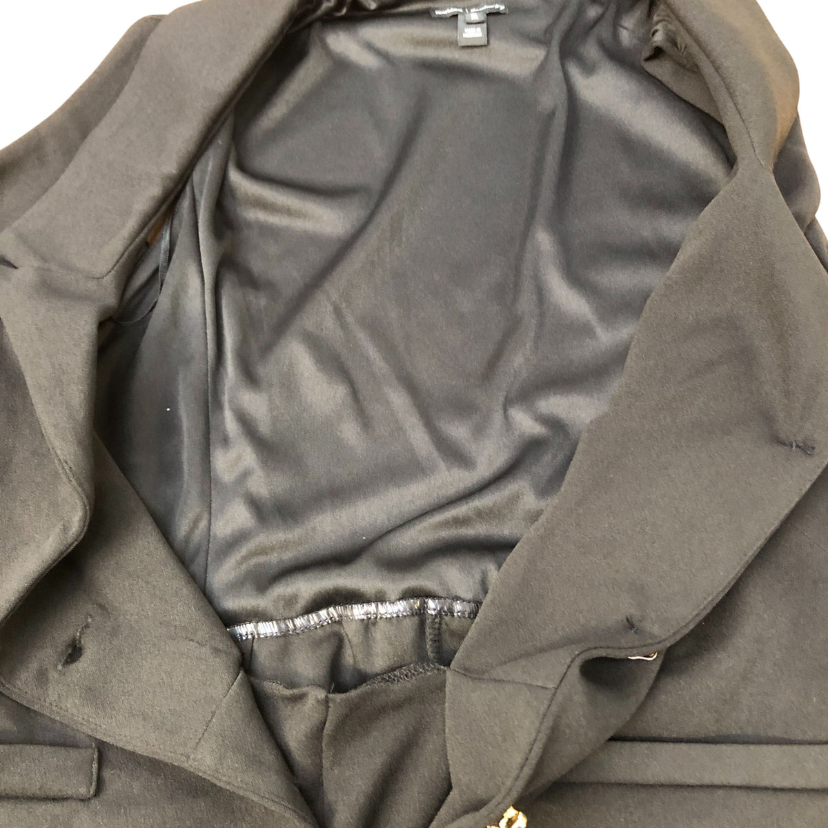 River Island Black Jumpsuit Women's Flared Trousers With Blazer Top Size XL