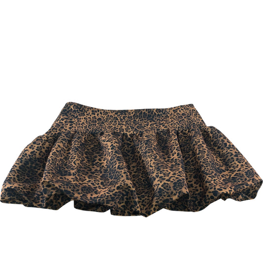 River Island UK18 Women's Leopard Print Bubble Hem Skirt