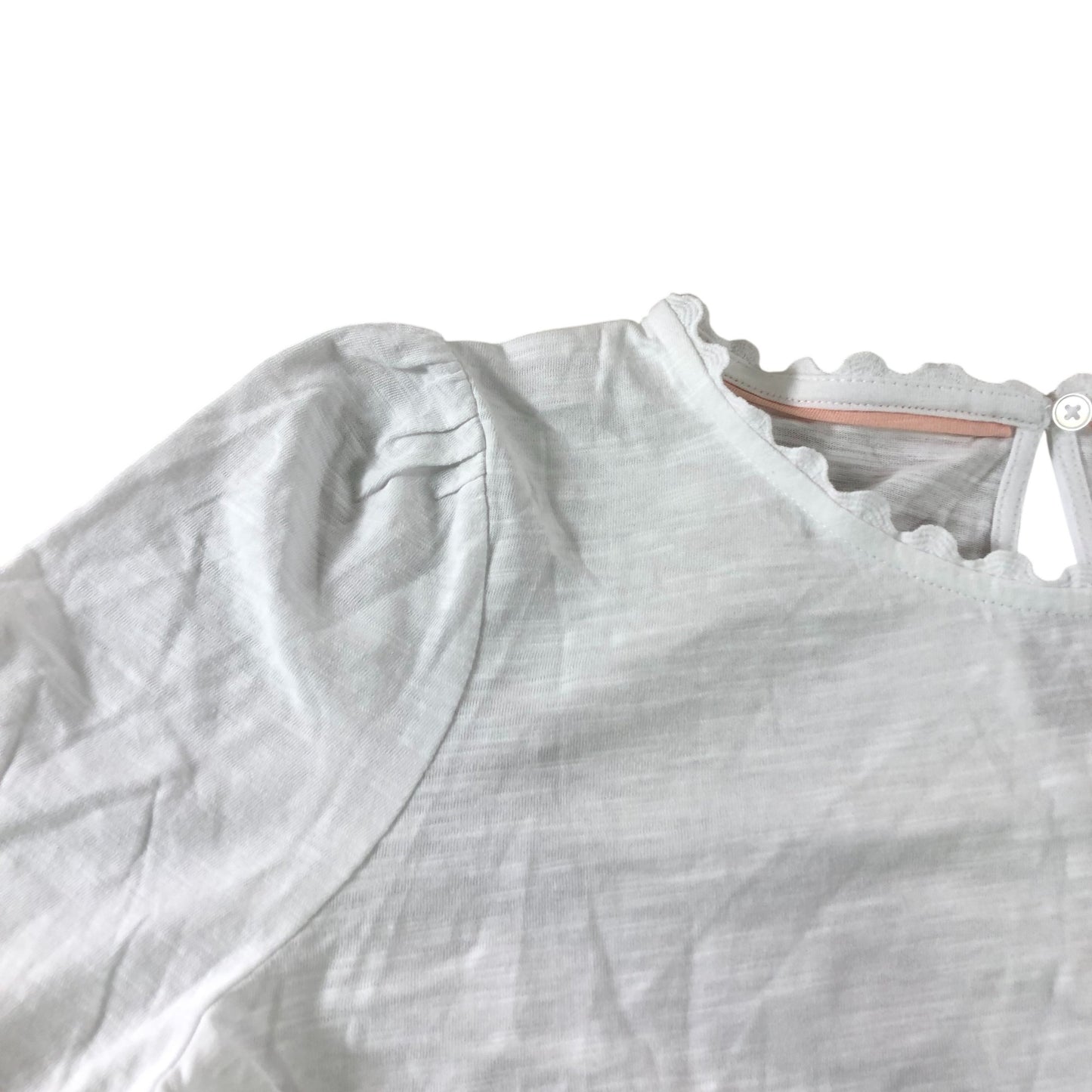 White Scalloped T-Shirt - Size 12