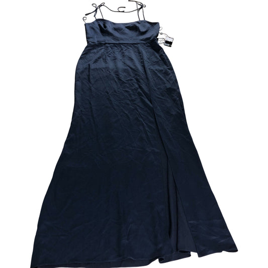 Adrianna Papell Maxi Dress UK14 Women's Navy Blue Spaghetti Strap Elegant Gown