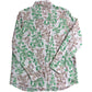 River Island Floral Print Shirt UK10 Women's Green Brown Cotton Long Sleeve