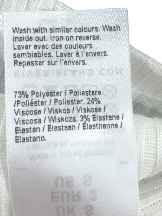 River Island Cream Ribbed Halter Neck Top Size S Women's Stylish Summer Wear