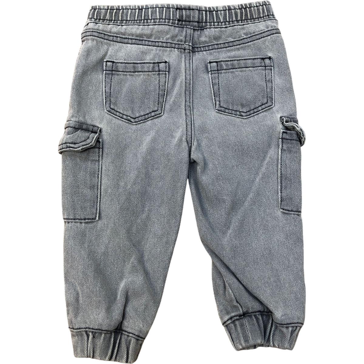 River Island Baby Cargo Pants 100 Cotton Grey Casual Trousers 12-18 Months