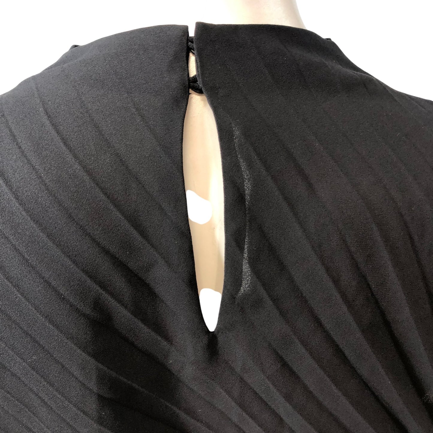 AllSaints Women's Pleated Black Midi Dress Size UK10 Elegant Sleeveless