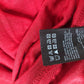 Red Short Sleeve Blouse Women's Draped Design Viscose Medium