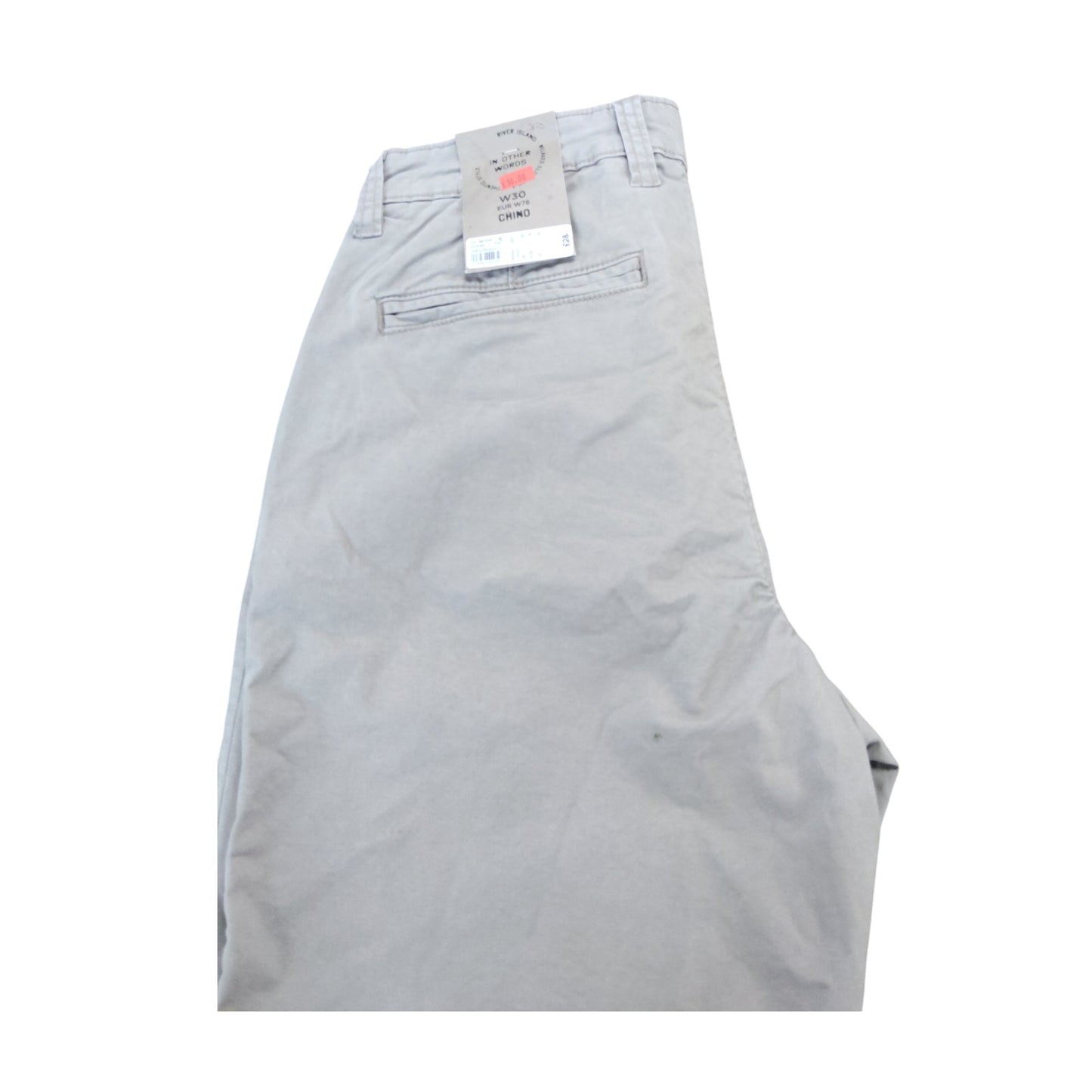 River Island Chino Shorts W30 Men's Casual Lightweight Cotton Beige