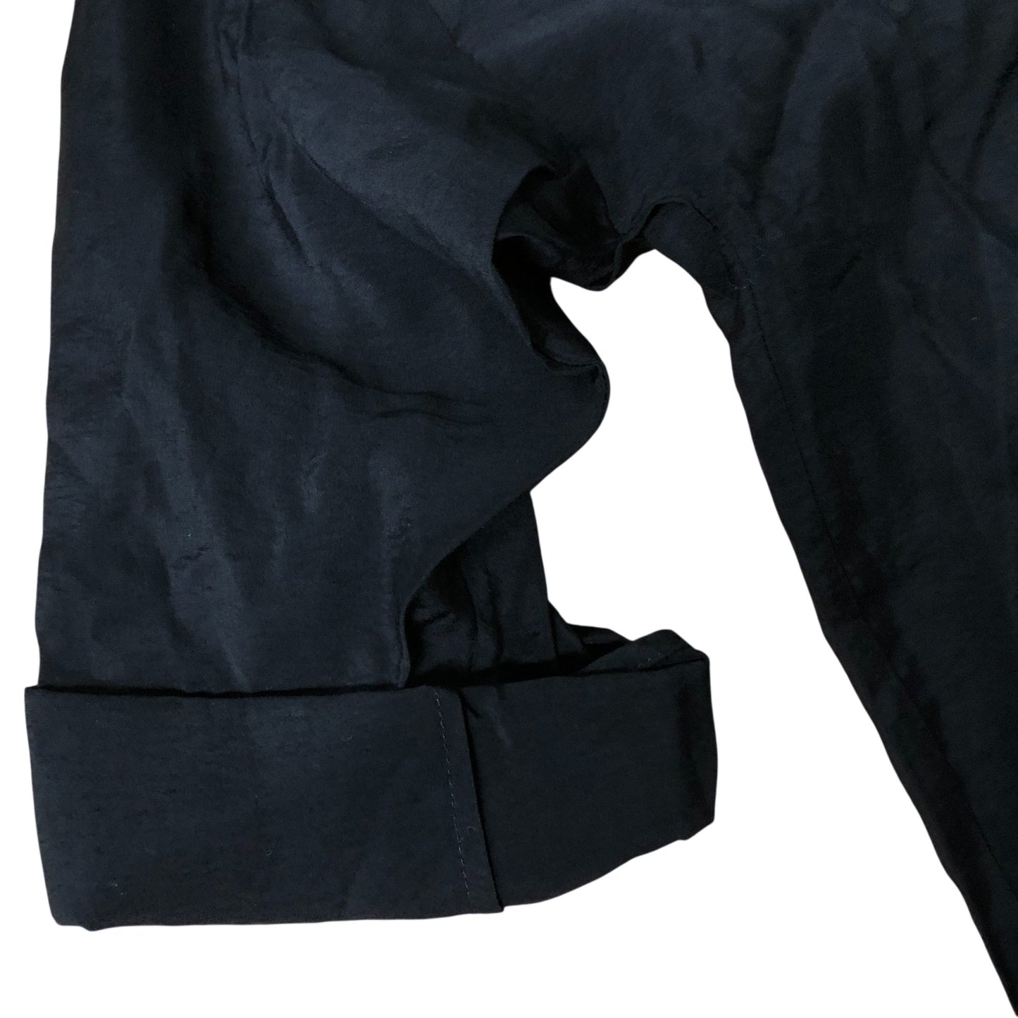 Branded Black Blouse Women's Long Sleeve V Neck Lightweight Cotton UK8