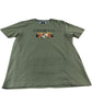 Crew Clothing Company Graphic T-Shirt Size L Men's Olive Green Cotton Casual Tee