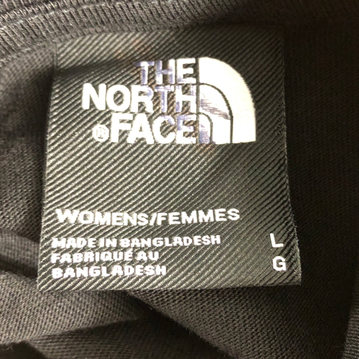 The North Face Women's Large Black T Shirt Casual Style Short Sleeve Cotton