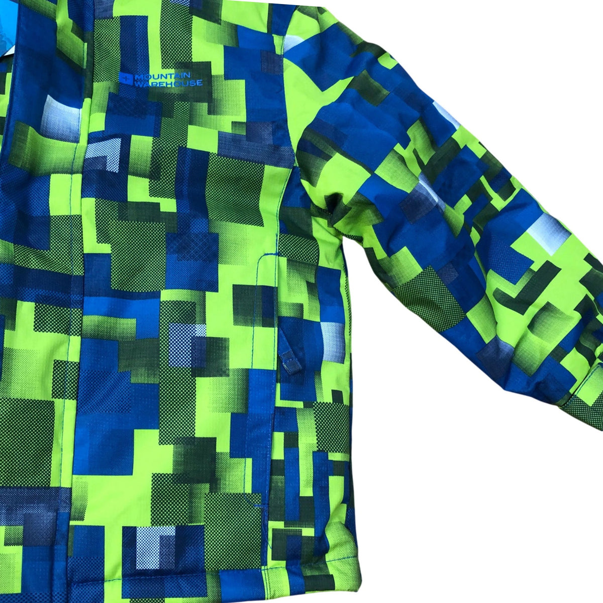 Mountain Warehouse Snow Puffer Kids Jacket Bright Green Blue 3-4 Years