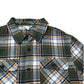 Green Plaid Flannel Shirt Size XXL