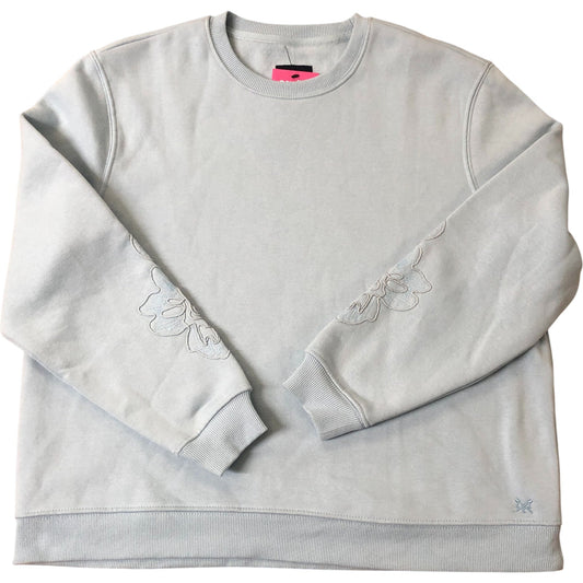 Crew Clothing Company Women's Size 14 Light Blue Floral Sweatshirt