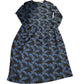 Long Sleeve Dress Floral Print Viscose Black Blue Size 6