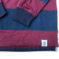 Lagooners Men's Cedar Rugby Top Burgundy Navy Long Sleeve Shirt Size M