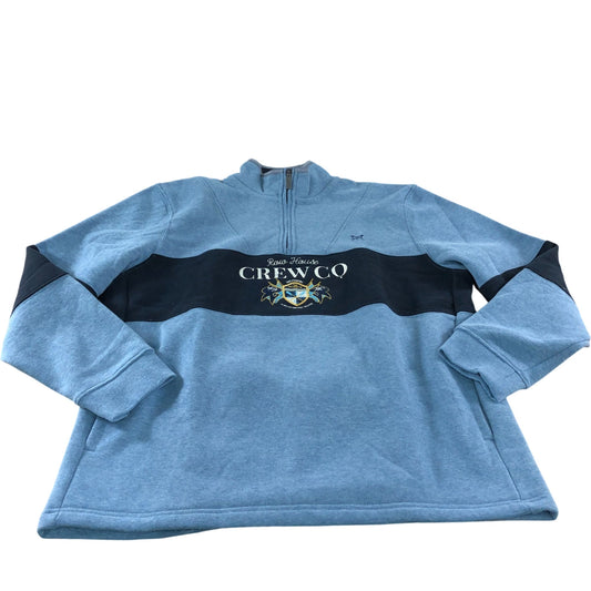Crew Clothing Company Half Zip Sweatshirt Size L Mens Blue Cotton Blend