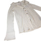 River Island UK6 Women's White Long Sleeve Shirt Textured Fabric Button Up