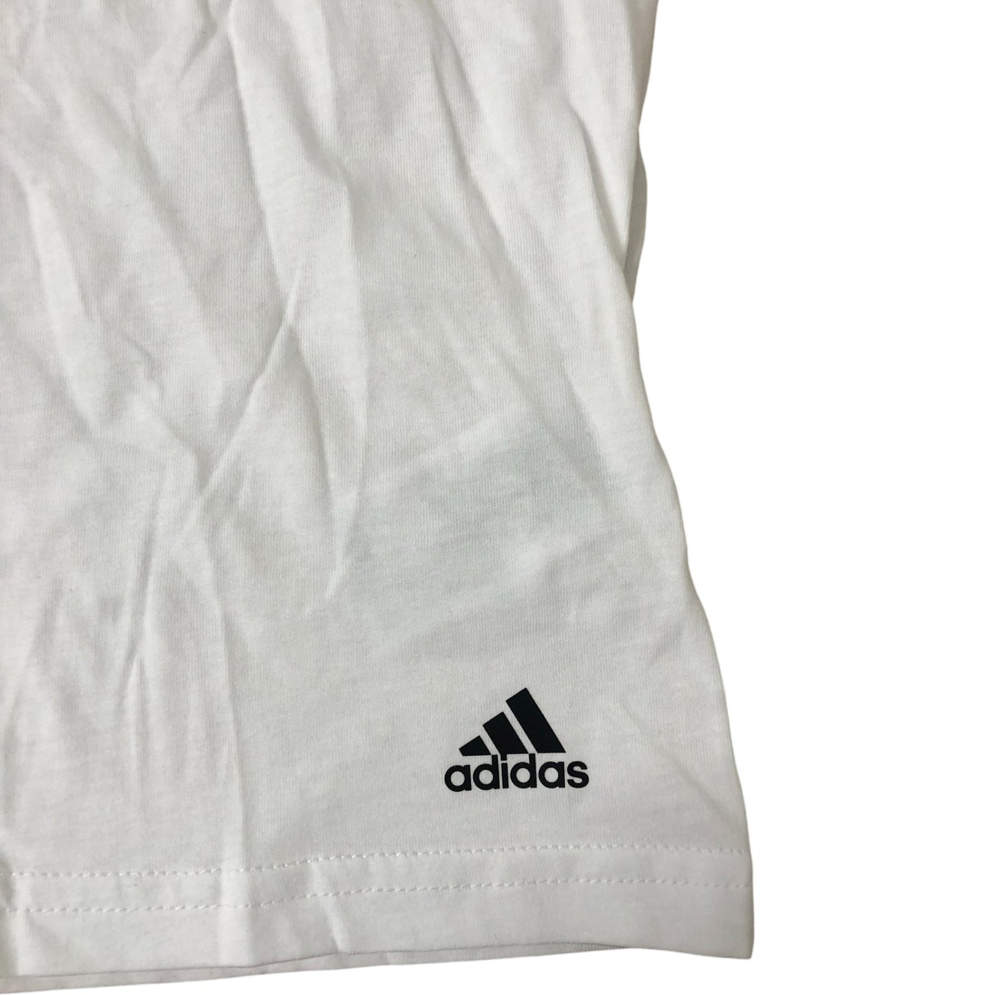 Adidas T-Shirt L Men's White Cotton Short Sleeve Logo Gym Sports