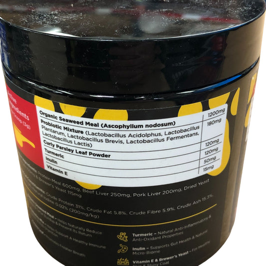 Plaq-Away Probiotic Dental Powder 180g For Dogs Fights Plaque Tartar Build Up