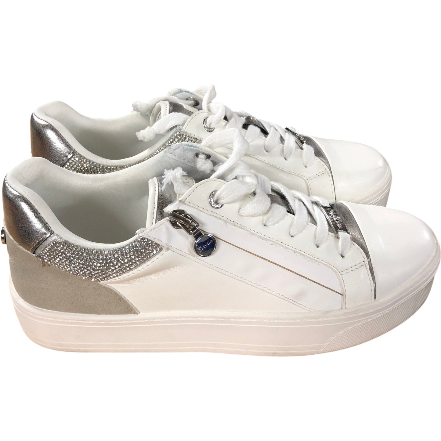 Carvela Silver Detailing Platform Trainers Size UK 6.5 Women's Casual Footwear