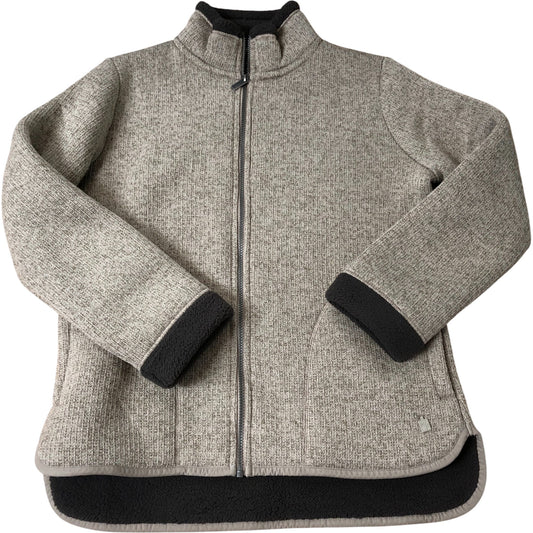 Weird Fish Campbell Jacket Women's Taupe Grey Polyester Fleece Size 12