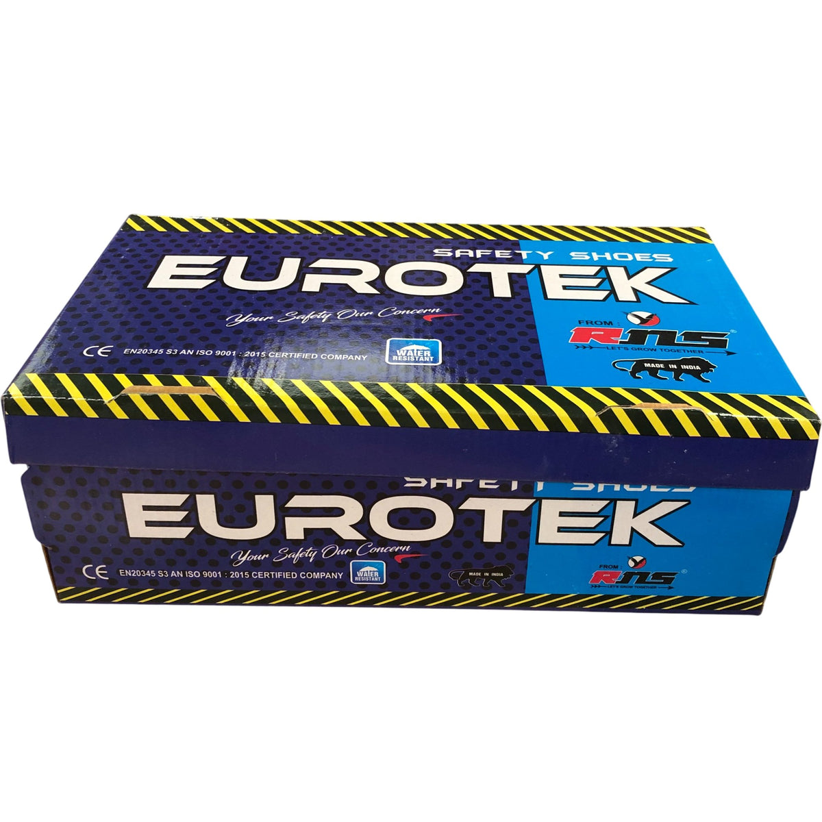 RNS Safety Boots Eurotek Work Footwear Steel Toe Black Size UK 8