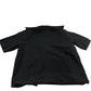 Short Sleeve Casual Shirt Men's Black Button Up Polyester Medium